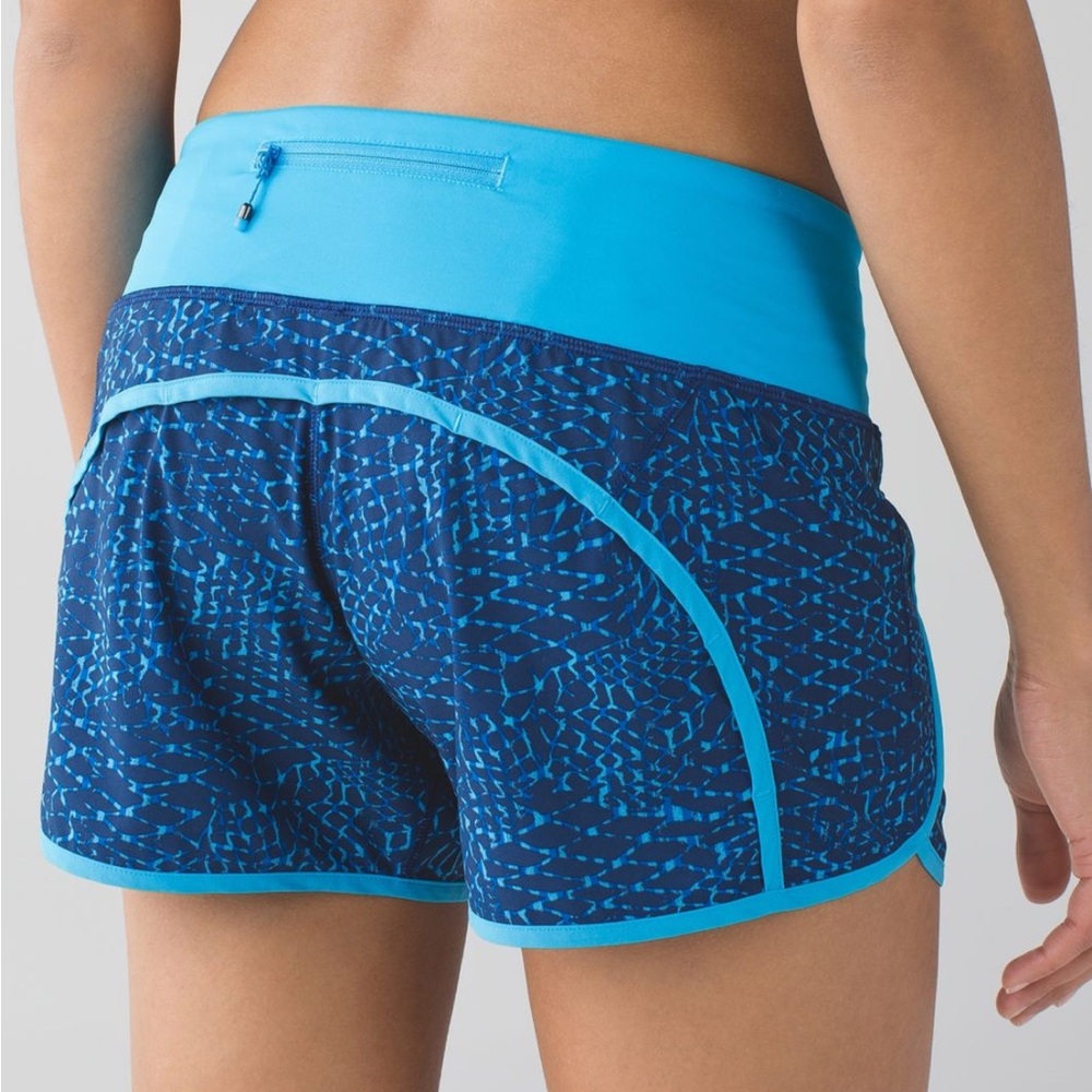 Lululemon Run Times Short Samba Snake Kayak Blue Hero Blue / Kayak Blue 4